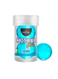 Лубрикант на масляной основе Hot Ball Plus с охлаждающим эффектом (2 шарика по 3 гр.) - HotFlowers - купить с доставкой в Мурманске