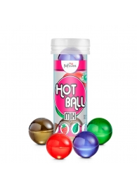 Ароматизированный лубрикант Hot Ball Mix на масляной основе (4 шарика по 3 гр.) - HotFlowers - купить с доставкой в Мурманске