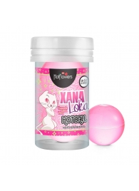 Лубрикант на силиконовой основе с эффектом вибрации Xana Loka Hot Ball (2 шарика по 3 гр.) - HotFlowers - купить с доставкой в Мурманске