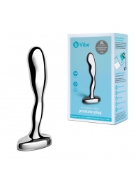 Стальной стимулятор простаты Stainless Steel Prostate Plug - 11,5 см. - b-Vibe - в Мурманске купить с доставкой