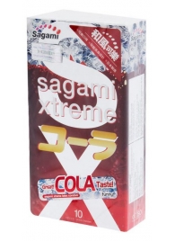 Ароматизированные презервативы Sagami Xtreme COLA - 10 шт. - Sagami - купить с доставкой в Мурманске