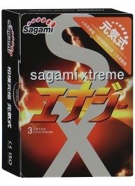 Презервативы Sagami Xtreme ENERGY с ароматом энергетика - 3 шт. - Sagami - купить с доставкой в Мурманске