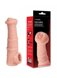 Телесная фантазийная насадка на член Cock Sleeve Size M - KOKOS - в Мурманске купить с доставкой