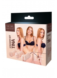 Набор из 3 мастурбаторов The Girl Next Door Tina - Dream Toys - в Мурманске купить с доставкой