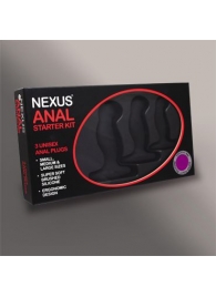 Набор из 3 массажеров простаты чёрного цвета NEXUS ANAL STARTER KIT - Nexus Range - в Мурманске купить с доставкой