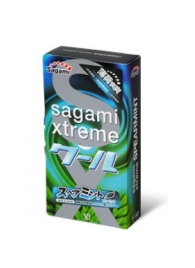 Презервативы Sagami Xtreme Mint с ароматом мяты - 10 шт. - Sagami - купить с доставкой в Мурманске