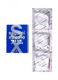 Розовые презервативы Sagami Xtreme FEEL FIT 3D - 3 шт. - Sagami - купить с доставкой в Мурманске