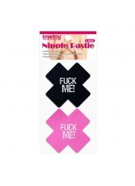 Набор из 2 пар пэстисов Cross Pattern Nipple Pasties - Lovetoy - купить с доставкой в Мурманске