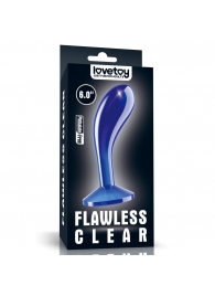 Синяя анальная втулка Flawless Clear Prostate Plug 6.0 - 15 см. - Lovetoy - в Мурманске купить с доставкой