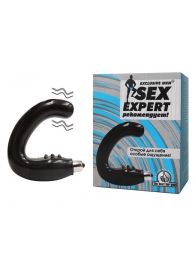 Чёрный массажёр простаты серии Sex Expert - Sex Expert - в Мурманске купить с доставкой