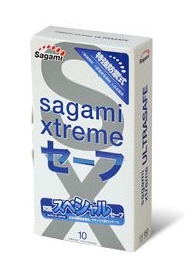 Презервативы Sagami Xtreme Ultrasafe с двойным количеством смазки - 10 шт. - Sagami - купить с доставкой в Мурманске