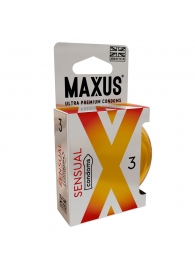 Презервативы анатомической формы Maxus Sensual - 3 шт. - Maxus - купить с доставкой в Мурманске