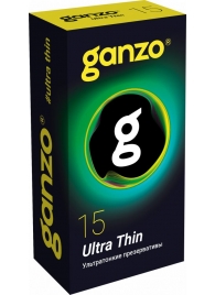 Прозрачные ультратонкие презервативы Ganzo Ultra thin - 15 шт. - Ganzo - купить с доставкой в Мурманске