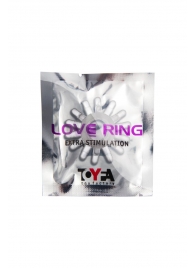 Прозрачное гелевое эрекционное кольцо с шипиками - Toyfa Basic - в Мурманске купить с доставкой