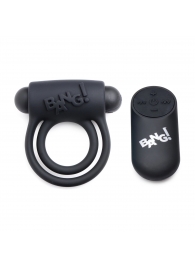 Черное эрекционное виброкольцо 28X Remote Control Vibrating Cock Ring   Bullet - XR Brands - в Мурманске купить с доставкой