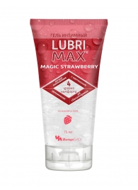 Интимный гель-смазка на водной основе Lubrimax Magic Strawberry - 75 мл. - ИнтелБИО - купить с доставкой в Мурманске