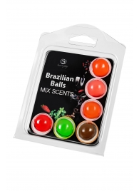 Набор из 6 шариков с ароматизированными массажными маслами Brazilian Balls - Secret Play - купить с доставкой в Мурманске