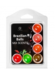 Набор из 6 шариков с ароматизированными массажными маслами Brazilian Balls - Secret Play - купить с доставкой в Мурманске