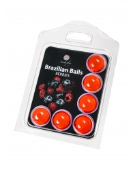 Набор из 6 шариков с массажным маслом Brazilian Balls с ароматом ягод - Secret Play - купить с доставкой в Мурманске