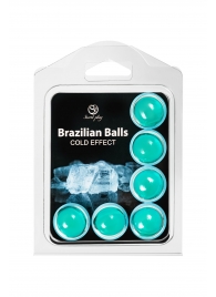 Набор из 6 шариков с массажным маслом Brazilian Balls с охлаждающим эффектом - Secret Play - купить с доставкой в Мурманске