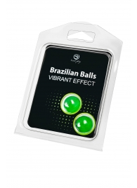 Набор из 2 шариков с массажным маслом Brazilian Balls с эффектом вибрации - Secret Play - купить с доставкой в Мурманске