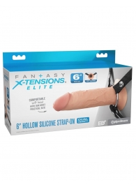 Полый страпон на ремнях 6’’ Hollow Silicone Strap-on - Pipedream - купить с доставкой в Мурманске