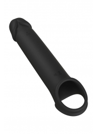 Черная насадка-удлинитель с вибрацией Vibrating Extender With Remote - Dream Toys - в Мурманске купить с доставкой
