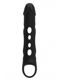 Черная насадка-удлинитель Vibrating Extender With Remote с вибрацией - Dream Toys - в Мурманске купить с доставкой