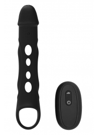 Черная насадка-удлинитель Vibrating Extender With Remote с вибрацией - Dream Toys - в Мурманске купить с доставкой