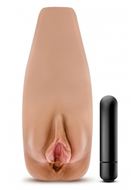 Маструбатор-вагина с вибрацией Soft   Wet Renata Realistic Tan Masturbator - Blush Novelties - в Мурманске купить с доставкой