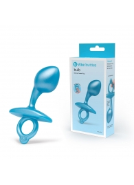 Голубая анальная пробка для массажа простаты Bulb Silicone Prostate Plug - 10,7 см. - b-Vibe - в Мурманске купить с доставкой