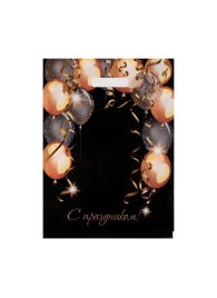 Пакет с вырубной ручкой и принтом в виде шариков (30х40 см) - Сима-Ленд - купить с доставкой в Мурманске