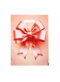 Пакет с принтом в виде банта с вырубной ручкой (30х40 см) - Сима-Ленд - купить с доставкой в Мурманске