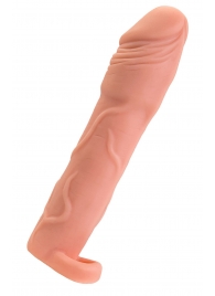 Телесная удлиняющая насадка с подхватом - 19 см. - ToyFa - в Мурманске купить с доставкой