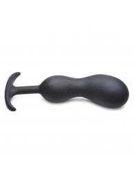 Черный массажер простаты с утяжелителями Premium Silicone Weighted Prostate Plug XL - 20,8 см. - XR Brands - в Мурманске купить с доставкой