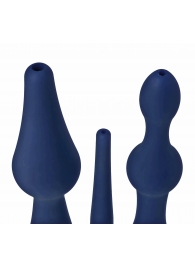 Набор из 3 универсальных насадок для анального душа Universal 3 Piece Silicone Enema Attachment Set - XR Brands - купить с доставкой в Мурманске