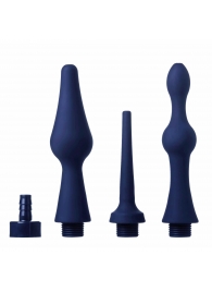 Набор из 3 универсальных насадок для анального душа Universal 3 Piece Silicone Enema Attachment Set - XR Brands - купить с доставкой в Мурманске