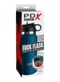 Смуглый мастурбатор-вагина в синей колбе F*ck Flask - Pipedream - в Мурманске купить с доставкой