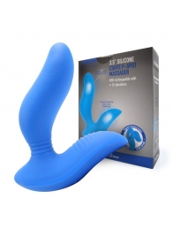 Синий вибромассажер простаты 3,5’’ Curve P-spot Massager - 12 см. - Erokay - в Мурманске купить с доставкой