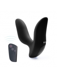 Черный вибромассажер простаты 3,5’’ Remote Control Curve P-spot Massager - 12 см. - Erokay - в Мурманске купить с доставкой