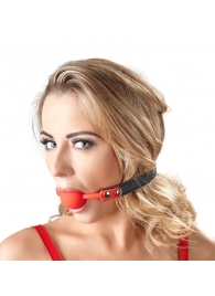 Силиконовый кляп-шар на чёрных ремешках Red Gag silicone - Orion - купить с доставкой в Мурманске