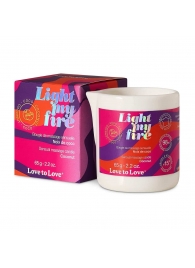 Массажная свеча Light My Fire Coconut с ароматом кокоса - 65 гр. - Love to Love - купить с доставкой в Мурманске