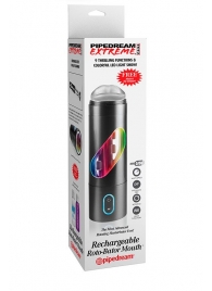 Перезаряжаемый мастурбатор-ротик Extreme Toyz Rechargeable Roto-Bator Mouth - Pipedream - в Мурманске купить с доставкой