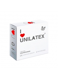 Ультратонкие презервативы Unilatex Ultra Thin - 3 шт. - Unilatex - купить с доставкой в Мурманске