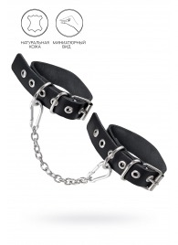 Черные оковы из одного ремешка с люверсами - Pecado - купить с доставкой в Мурманске