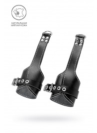 Черные подвесы с белой строчкой - Pecado - купить с доставкой в Мурманске