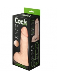 Телесный фаллоудлинитель с мошонкой Cock Next - 19 см. - LOVETOY (А-Полимер) - в Мурманске купить с доставкой