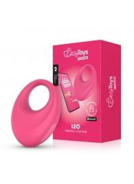 Розовое интерактивное эрекционное виброкольцо Leo - Easy toys - в Мурманске купить с доставкой