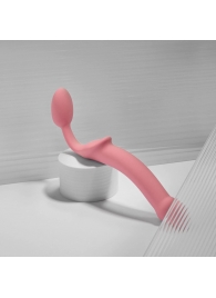 Розовый безремневой страпон Strap-on-me Semi-Realistic Bendable Strap-On size M - Strap-on-me - купить с доставкой в Мурманске