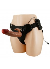 Мужской полый страпон с вибрацией Marion - Baile - купить с доставкой в Мурманске